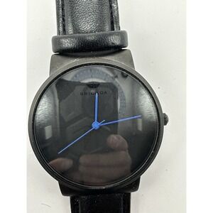 Brigada Watch New Battery 41MM 8.5" Black Band Dial Case C11‎
